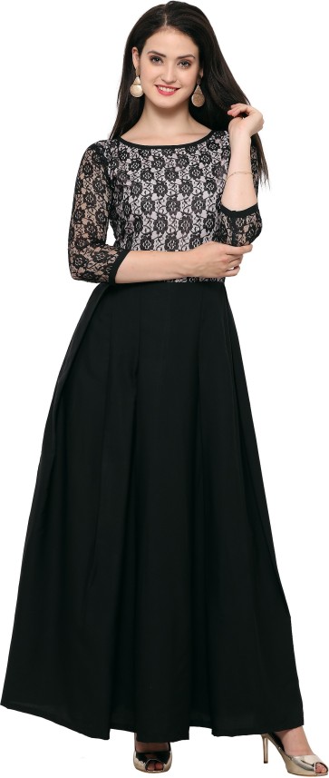 Mastani creation Women Maxi Black Dress ...